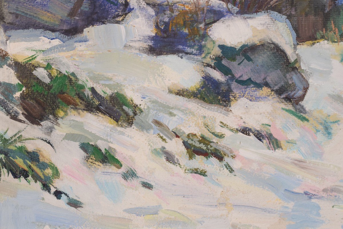 Impressionist - Snowscape Painting-photo-3