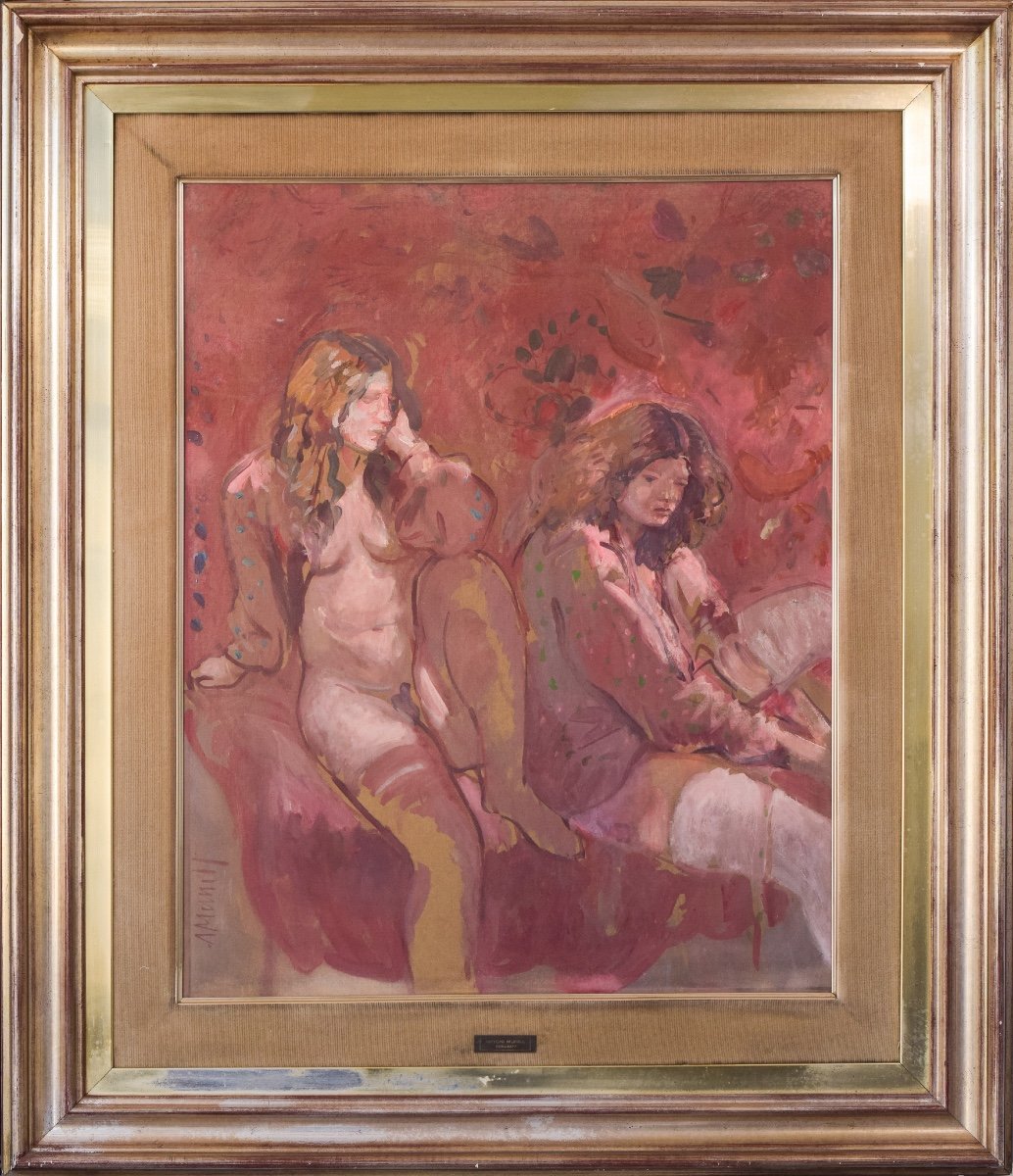 Antoni Munill - 'mujeres' - Two Evocative Female Figures-photo-2