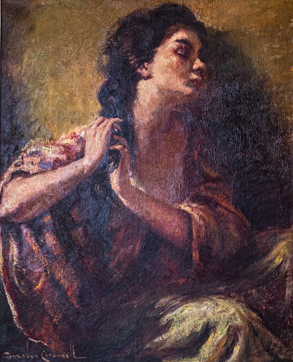 Señorita Tressant Ses Cheveux - Rosendo González Carbonell (1910-1984)