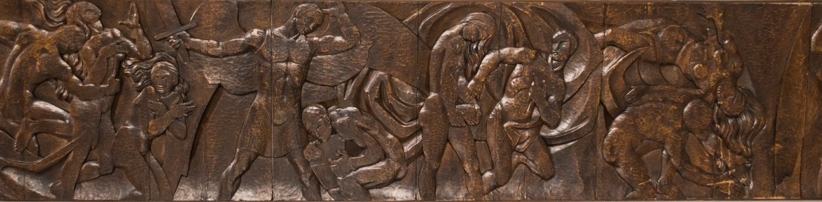 Josep Mundet And Joan Palet - Monumental Sculpted Panel-photo-4