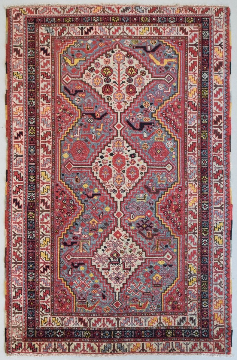 Tapis Azerbaïdjanais Tissé à La Main - Vintage