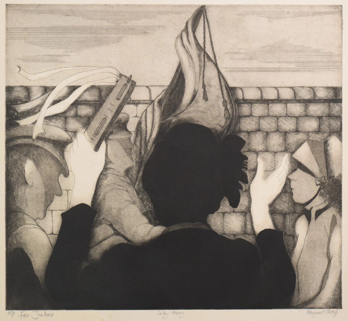 Margaret Sheaff - 'sally Army' Etching