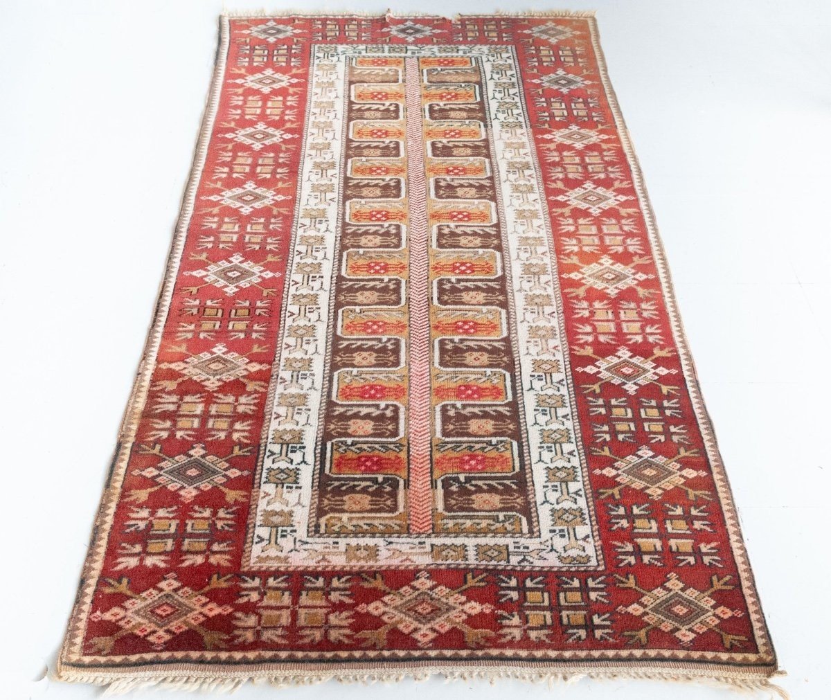 Unusual Hand Woven - Vintage Eastern Rug-photo-2