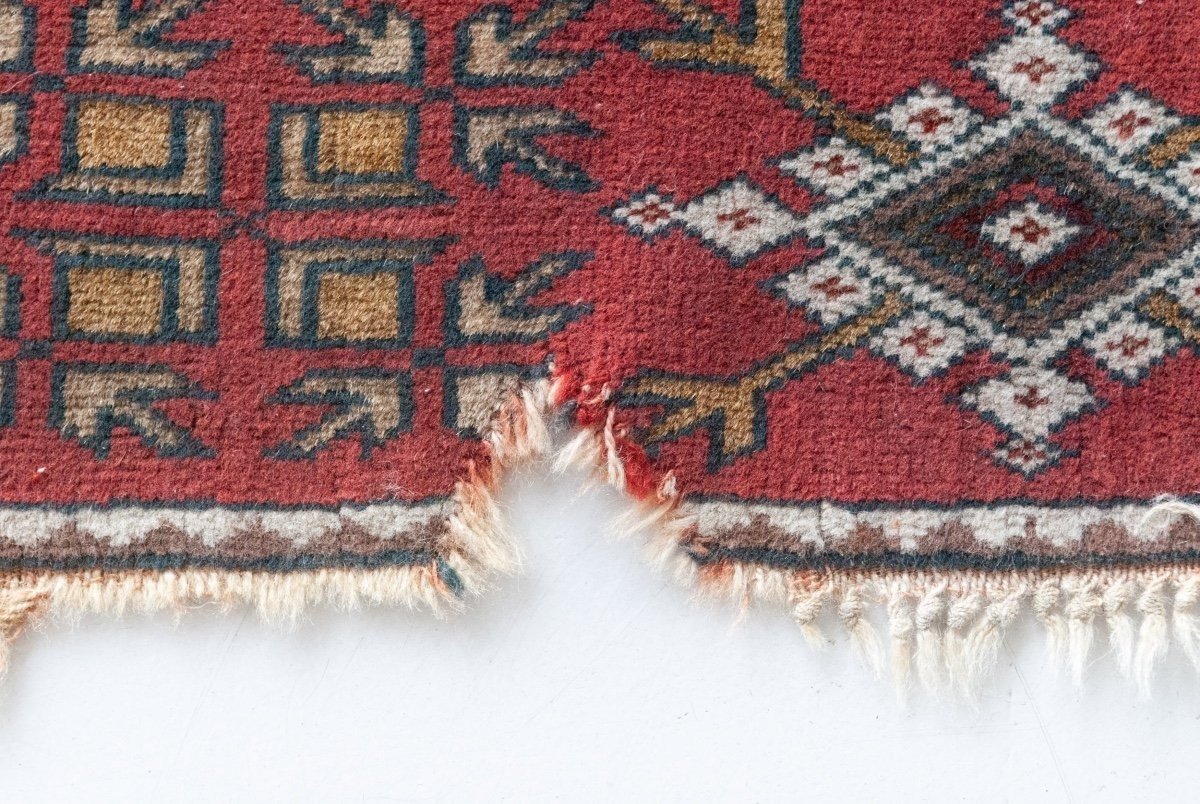 Unusual Hand Woven - Vintage Eastern Rug-photo-3