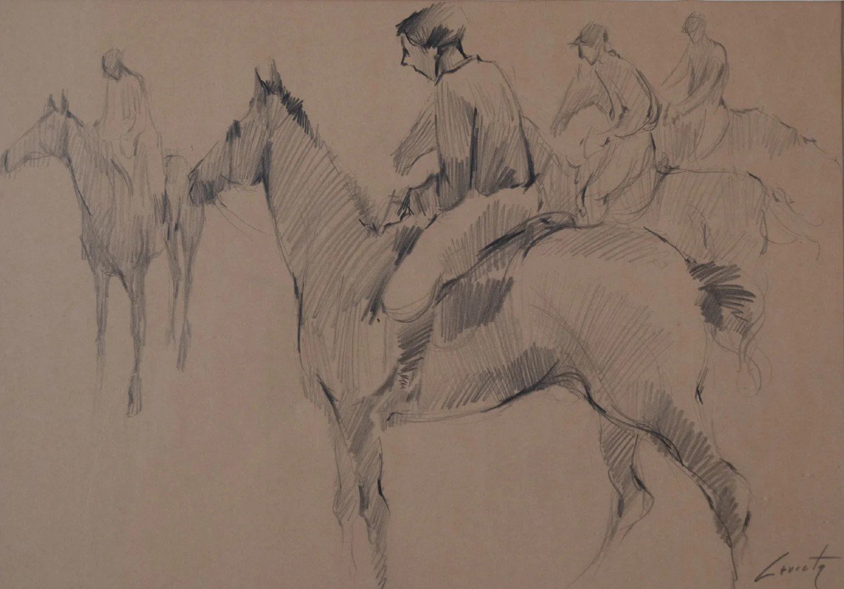 High Quality Signed Drawing - At The Races