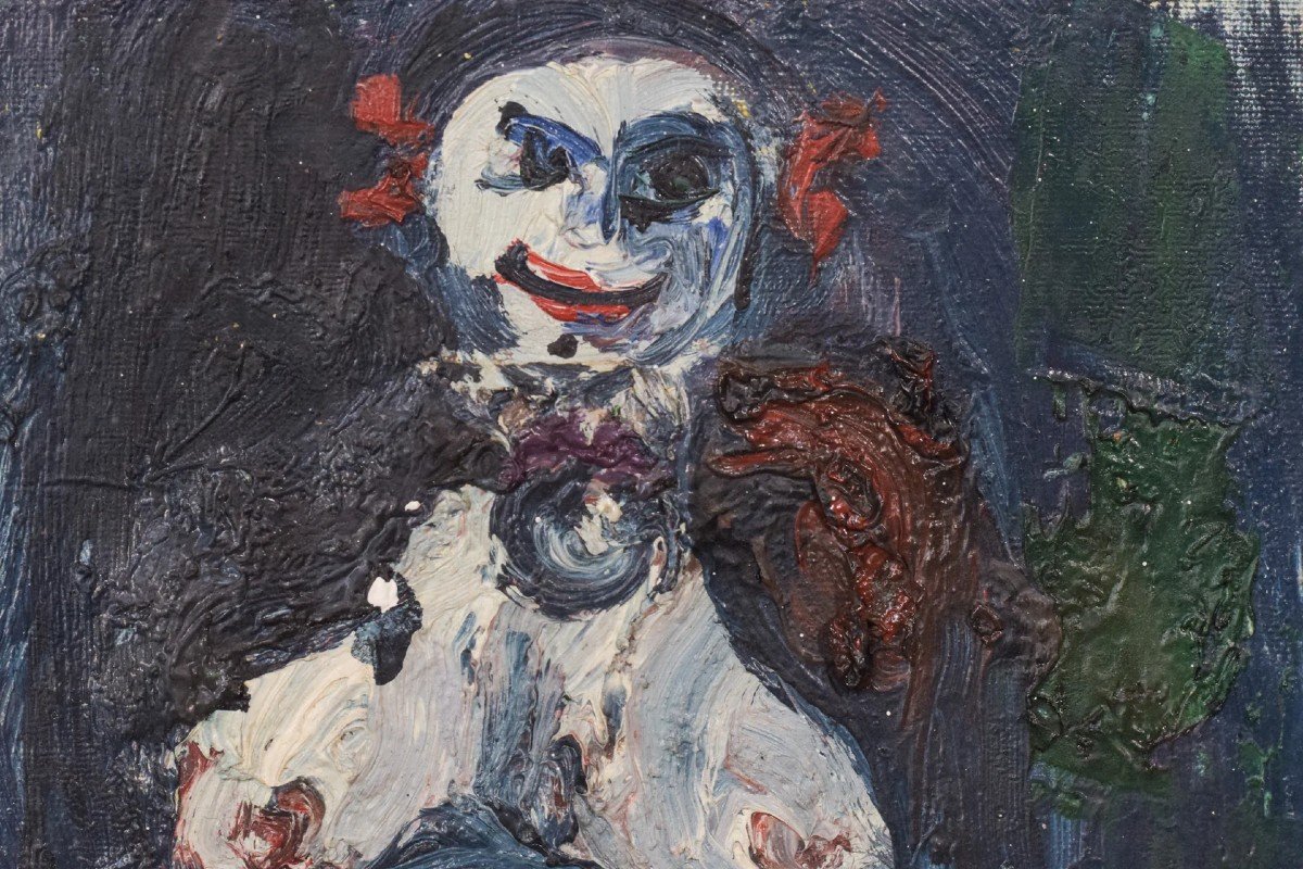 Expressionist - Oil Painting Of A Clown-photo-3