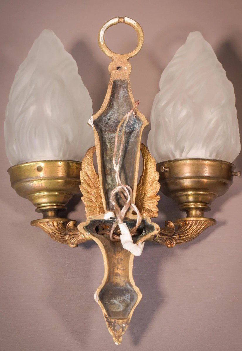 Classical Style - Pair Of Wall Lamps With Angels-photo-7