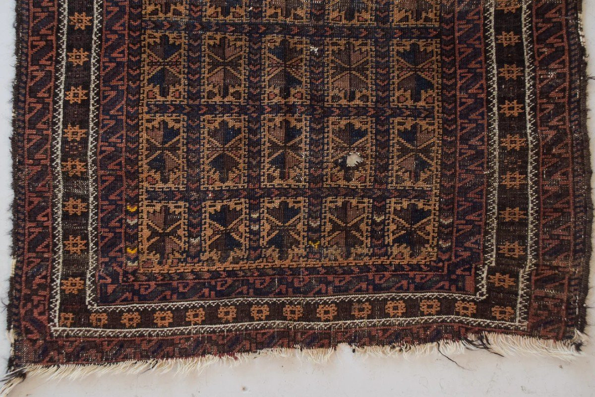 Tapis De Prière Tissé à La Main - Baluch Antique-photo-1