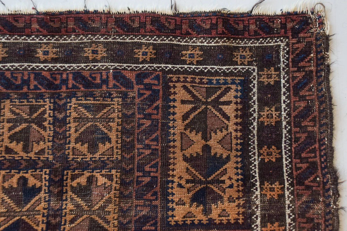 Tapis De Prière Tissé à La Main - Baluch Antique-photo-3