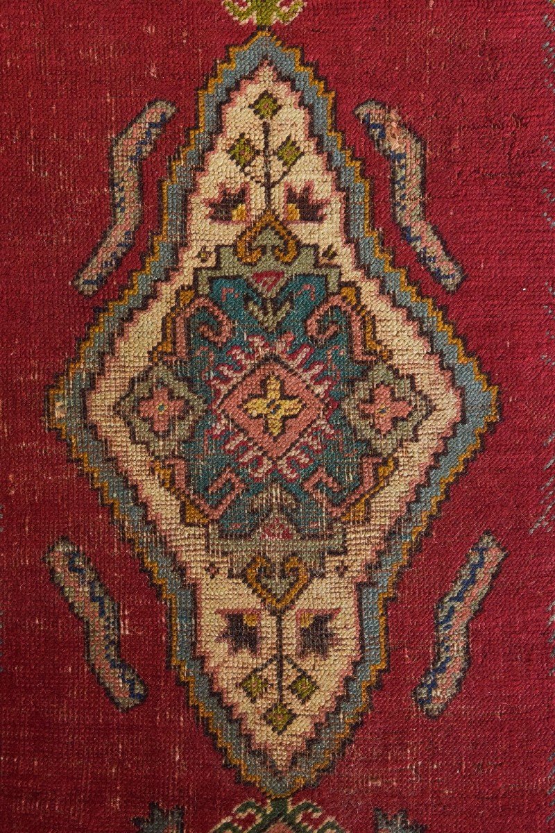 Vintage Handwoven - Red Ground Rug-photo-3