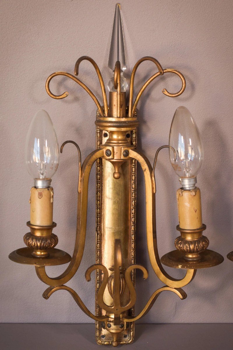 Classical High Quality - Pair Of Wall Lamps-photo-4