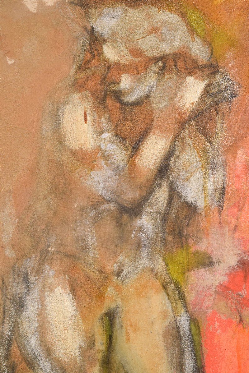 Vicente Vela - Deux Grandes études De Nu Expressionniste Figuratif-photo-5