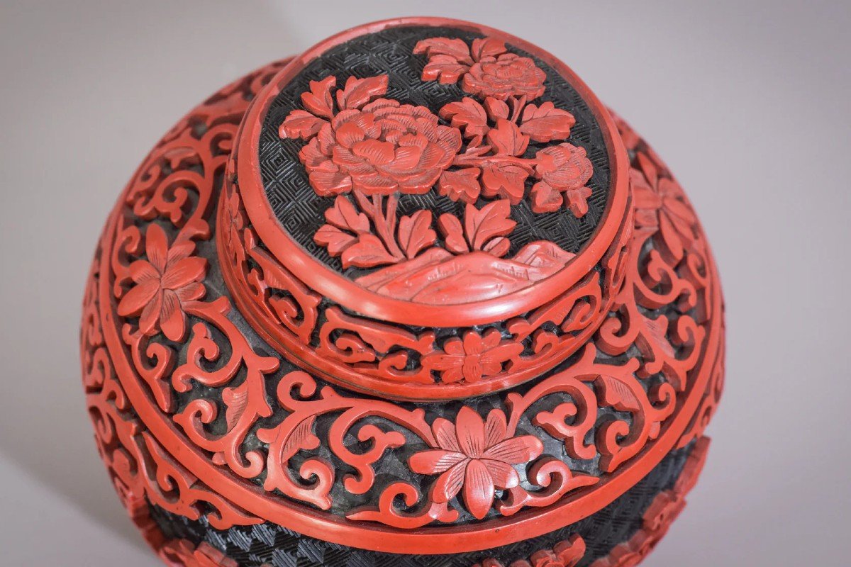 Carved And Lacquered - Chinese Ginger Jar-photo-4