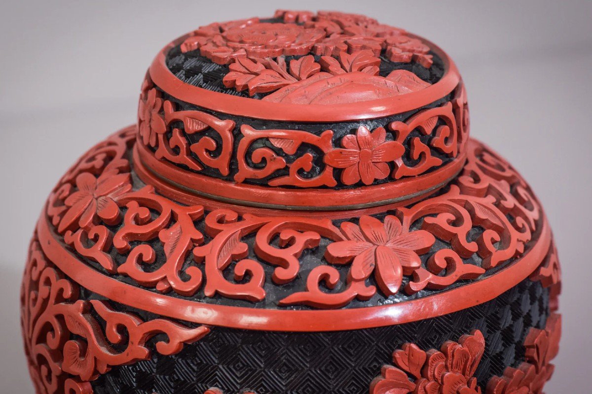 Carved And Lacquered - Chinese Ginger Jar-photo-1