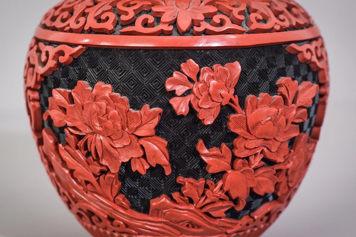 Carved And Lacquered - Chinese Ginger Jar-photo-2