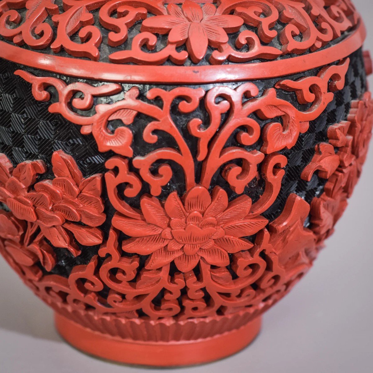 Carved And Lacquered - Chinese Ginger Jar-photo-3