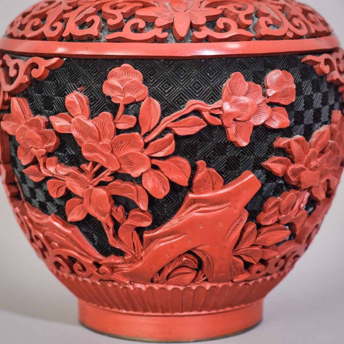 Carved And Lacquered - Chinese Ginger Jar-photo-4