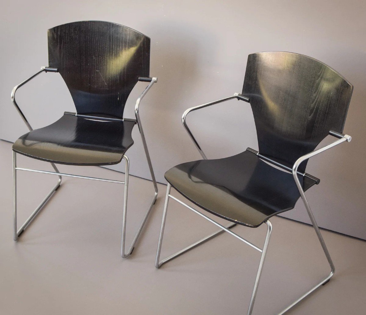 Pair - Modernist Reclining Chairs-photo-2