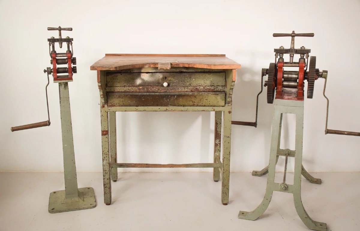 Établi de bijoutier - Deux presses