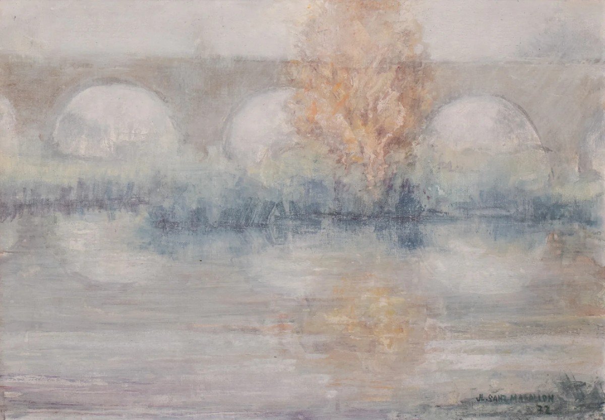 José Luis Sanz Magallon - Impressionist River Scene