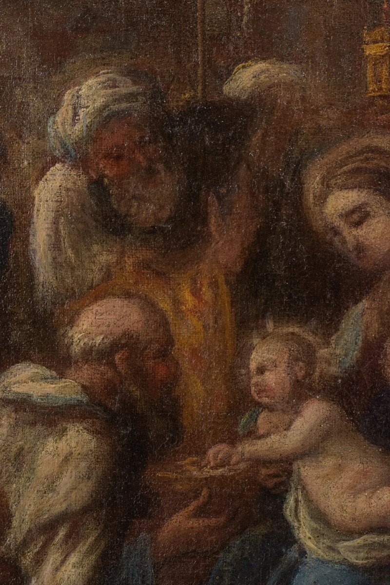 Peinture De Maître Ancien - La Nativité De Jésus-photo-4