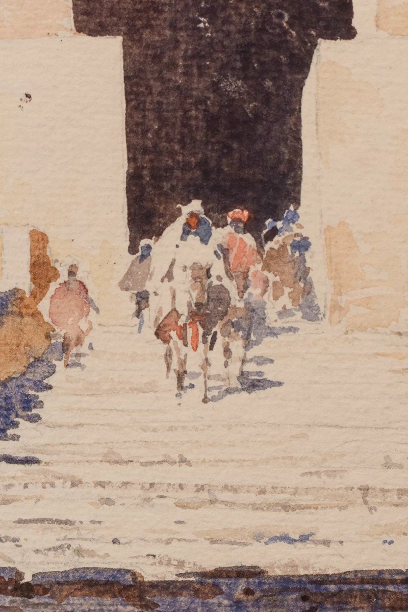 Arabic Scene - Watercolour On Paper-photo-4