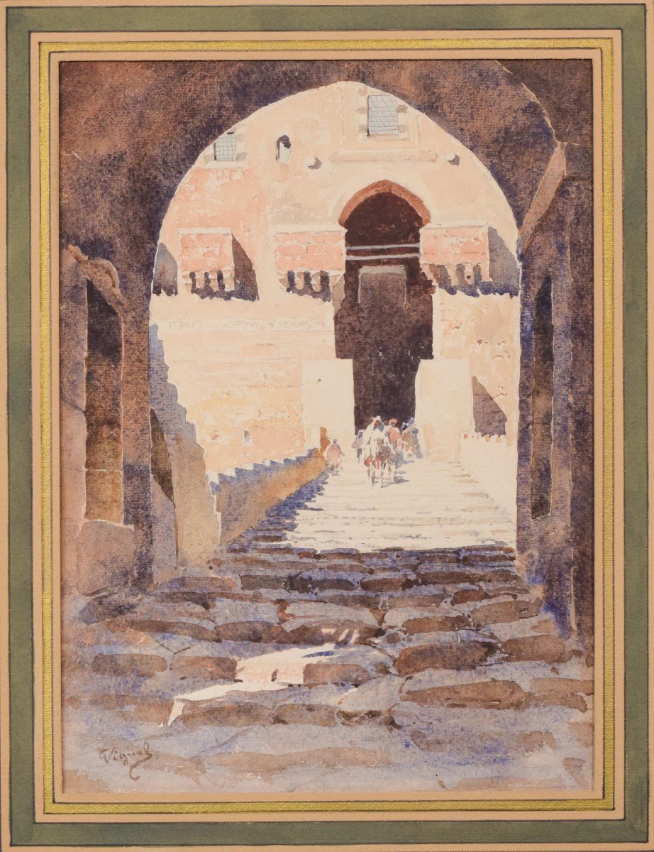 Arabic Scene - Watercolour On Paper