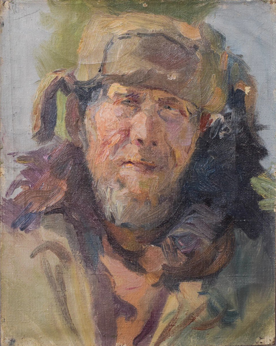 Oil - Sketch Of A Russian Soldier