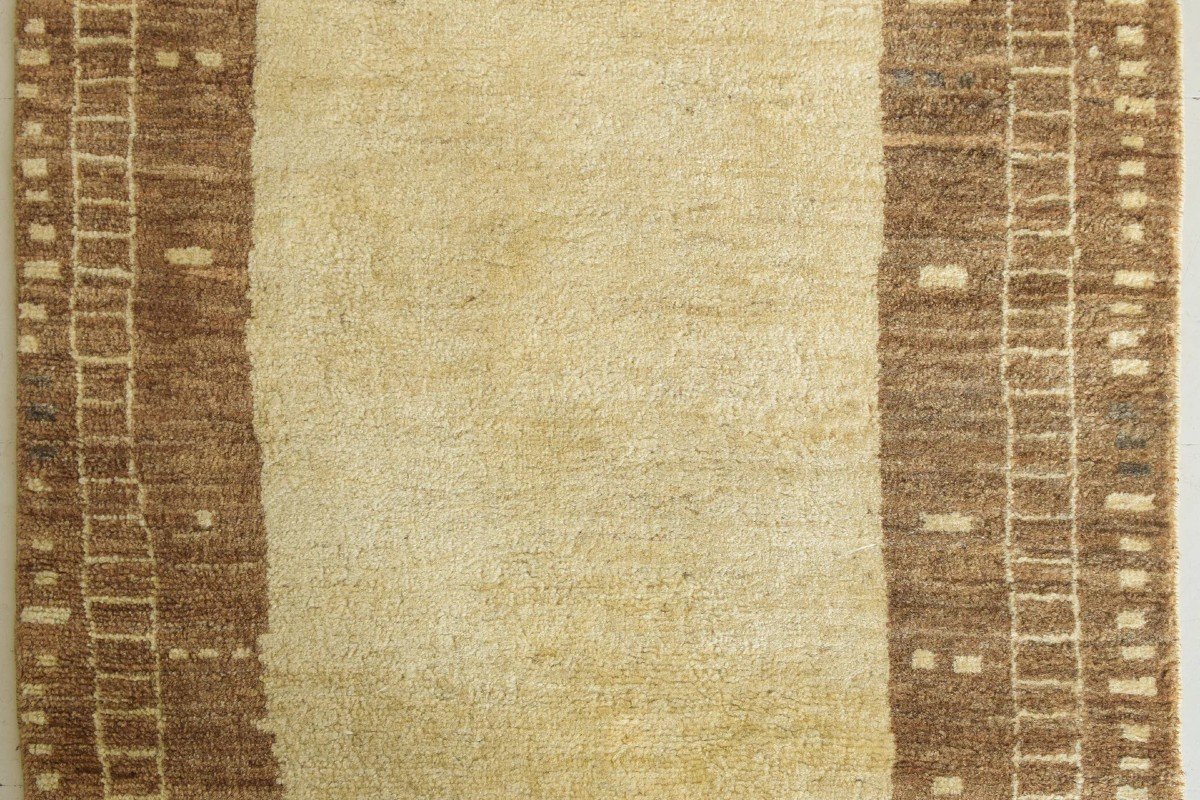 Tapis Beige Tissé à La Main - Moderniste-photo-3