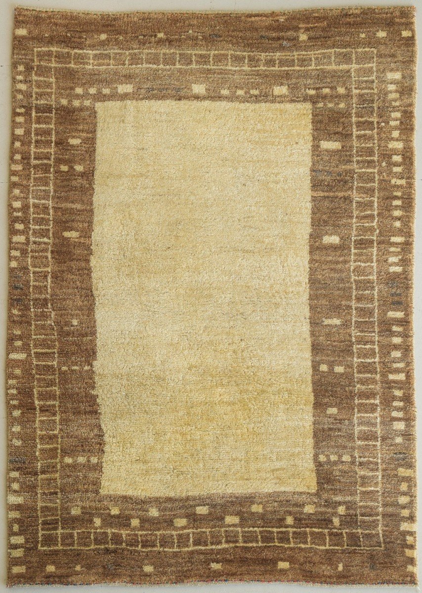 Tapis Beige Tissé à La Main - Moderniste