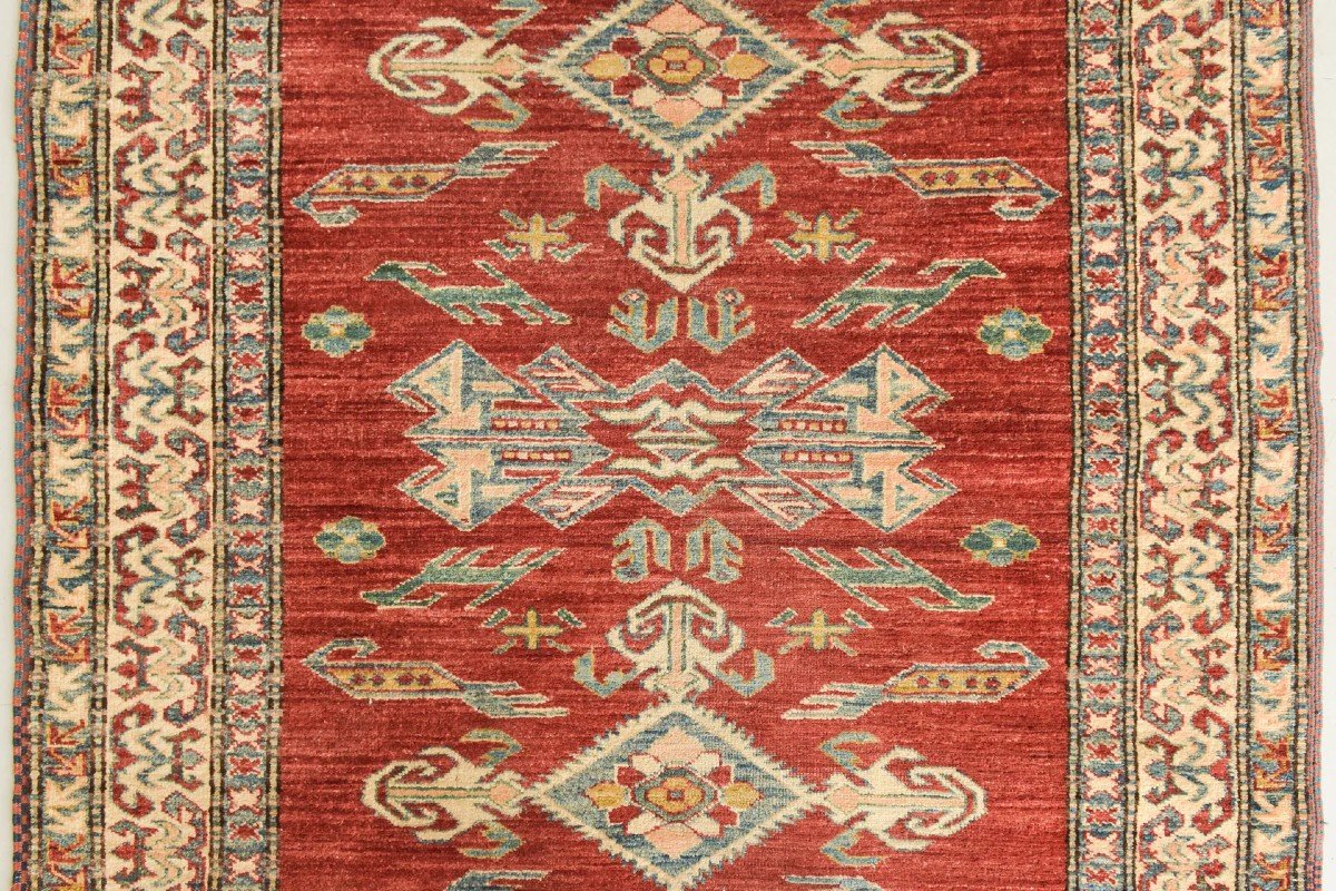 Vintage Tissé à La Main - Tapis Gooch Kazak-photo-3