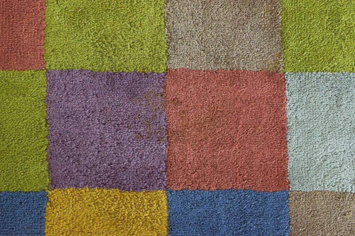 Tapis à Carreaux Colorés Tissé à La Main-photo-8