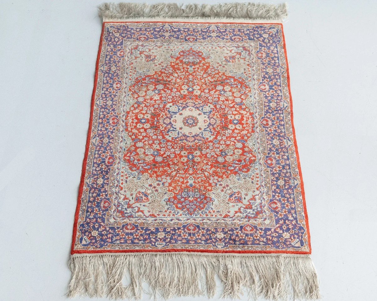 Ghoum Hand Woven Silk - Vintage Rug-photo-2