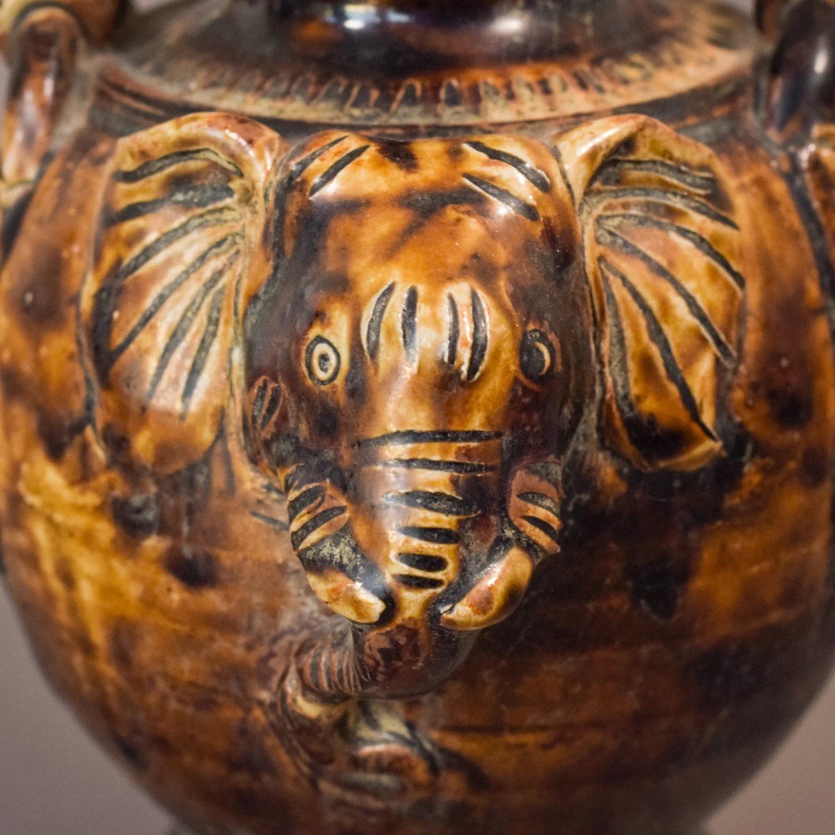 Vase à Tête d'éléphant - Céramique-photo-4