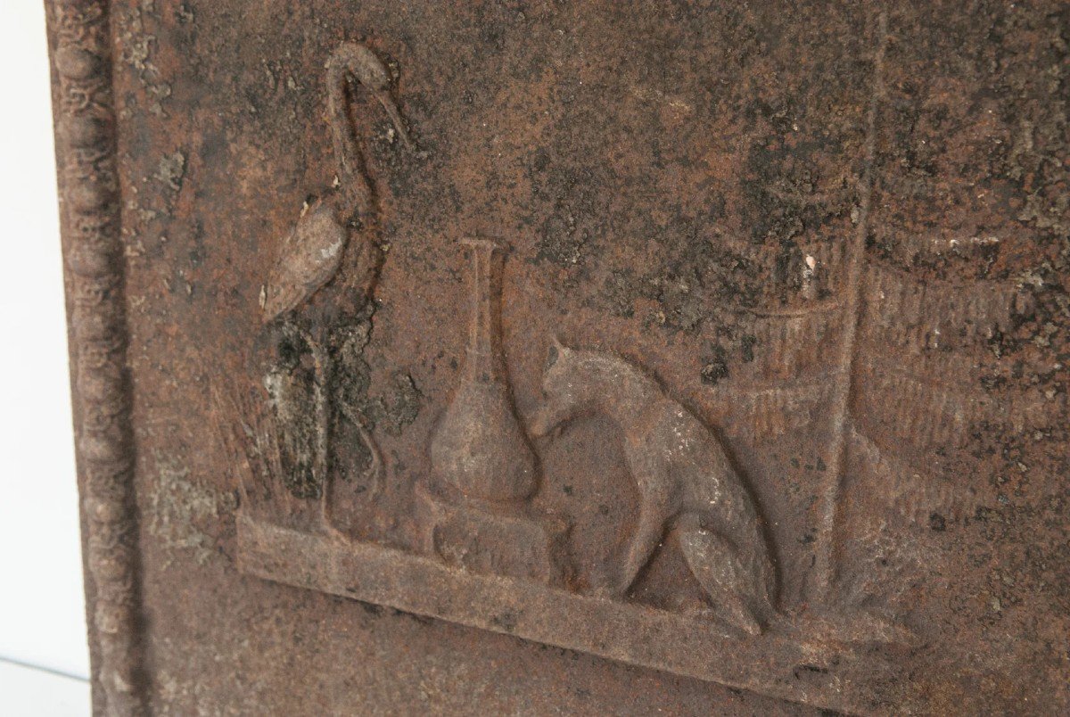 Iron Plaque - 'the Fox And The Stork'-photo-3