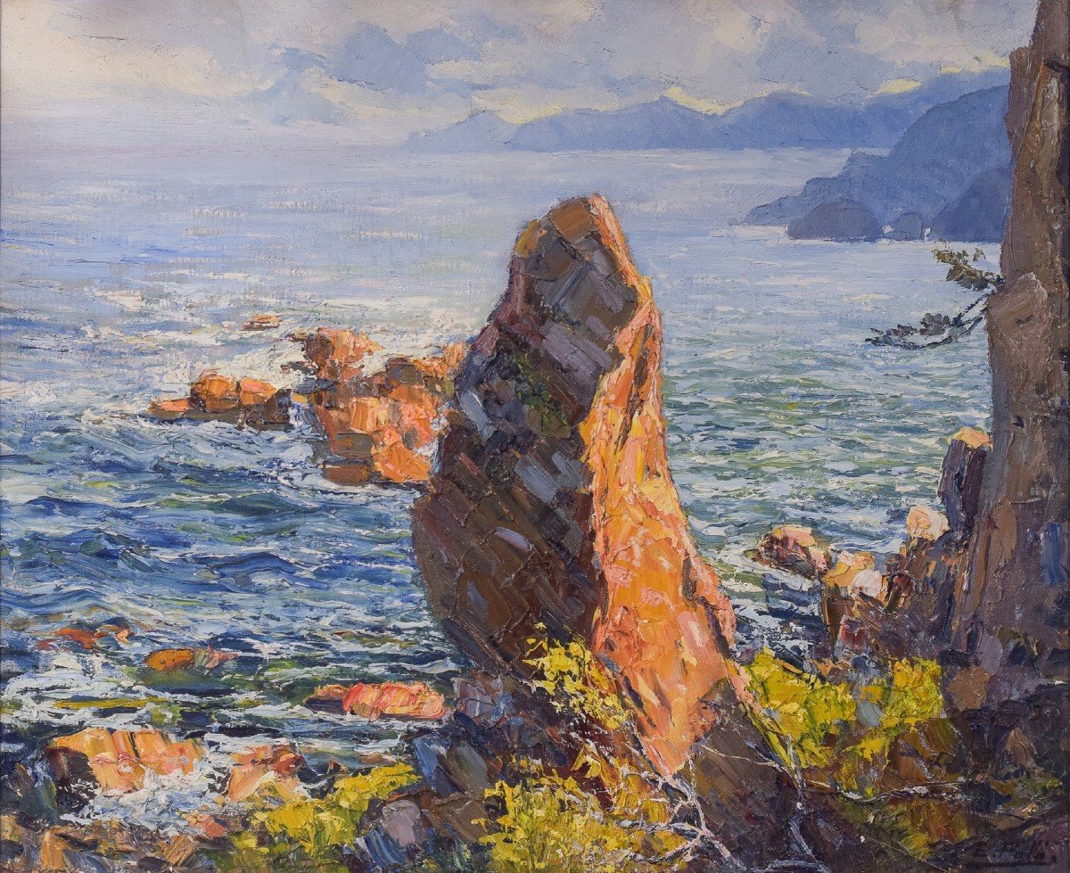 E. Palá - Impressionist Coastal Seascape