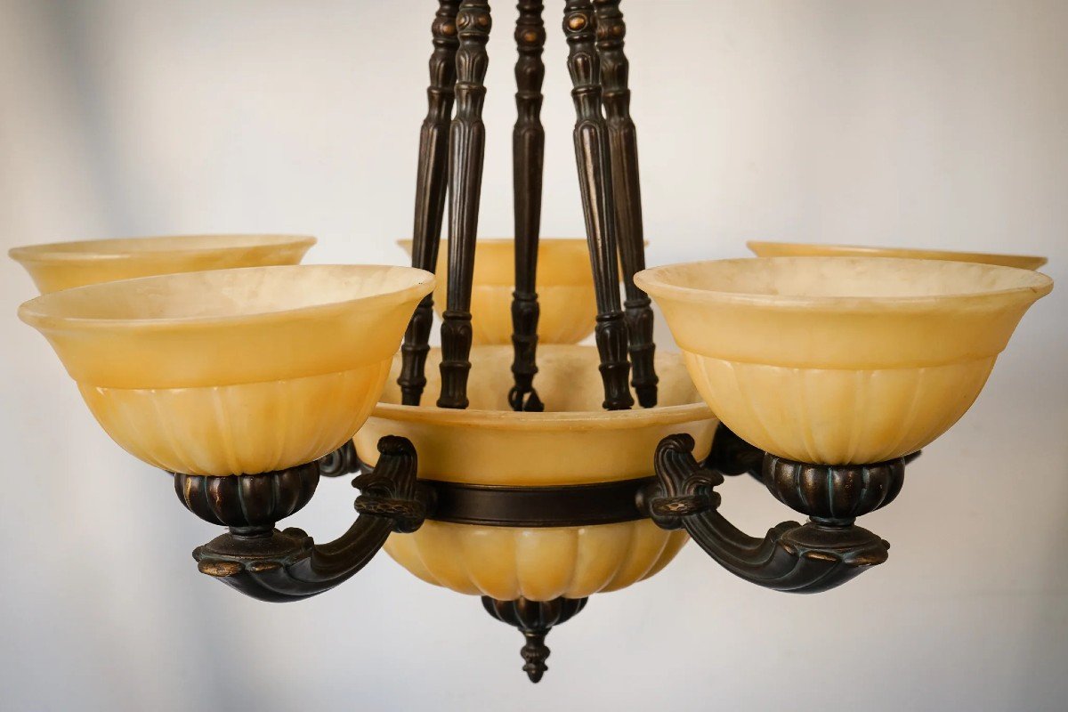 Alabaster (reconstituted) - Chandelier-photo-2