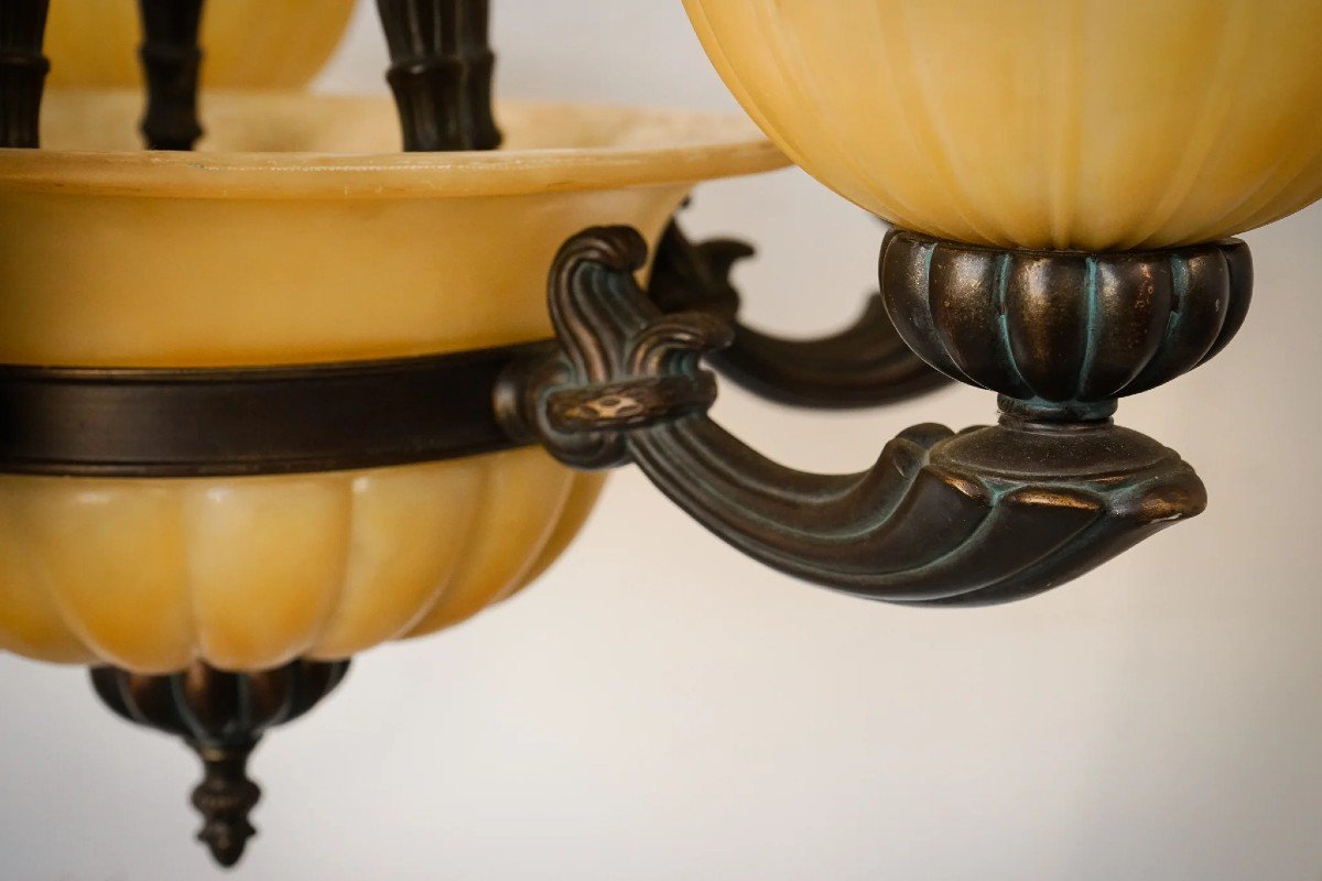 Alabaster (reconstituted) - Chandelier-photo-3