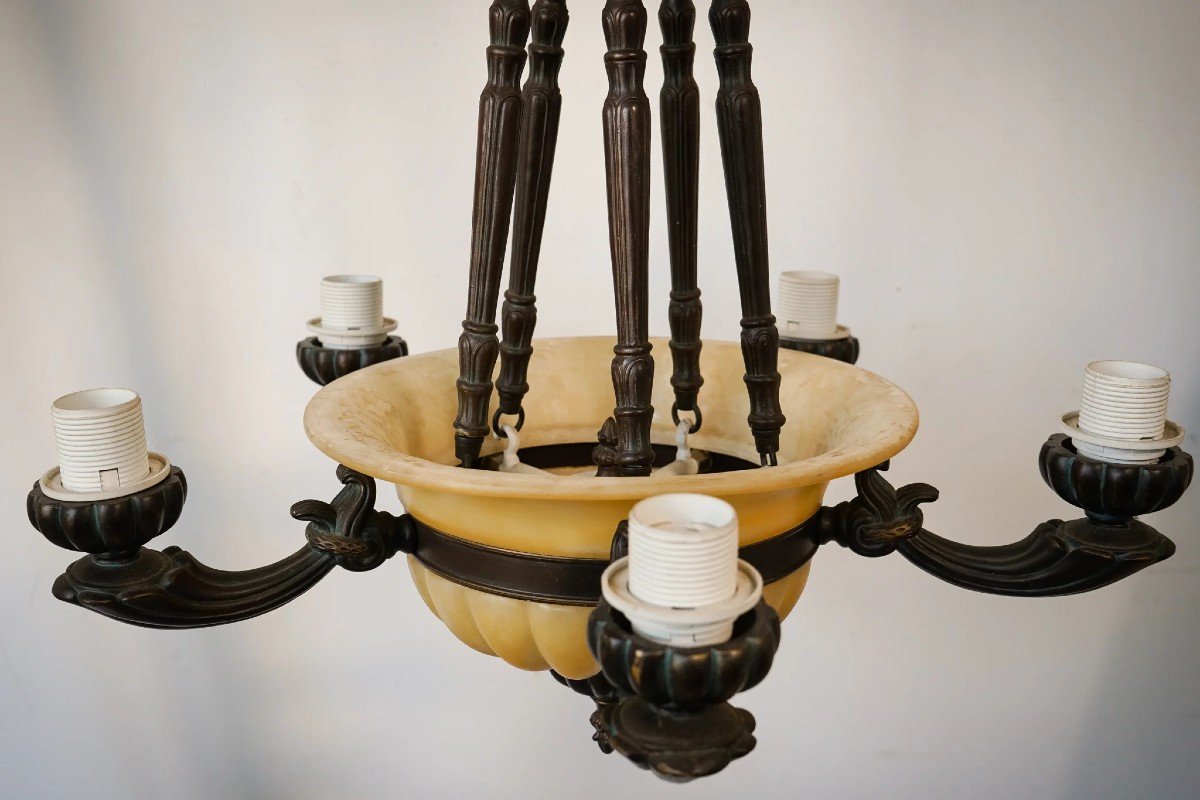 Alabaster (reconstituted) - Chandelier-photo-8