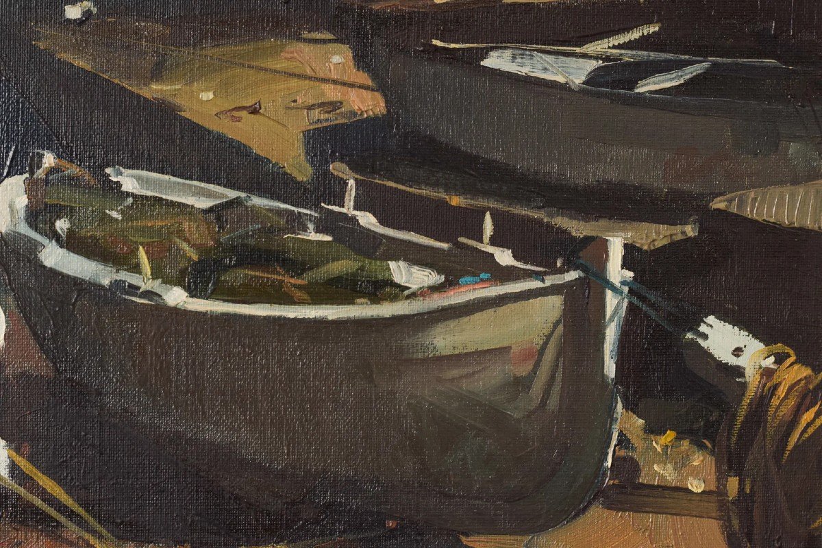 Joaquim Busquets Gruart - Bateaux De Pêche Postimpressionnistes-photo-2