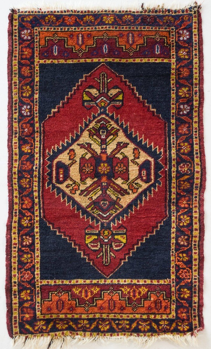 Tapis Tribal Oriental Tissé à La Main Intéressant