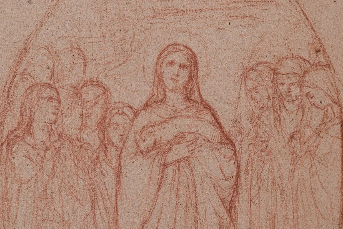 Pre-raphaelite - Sanguine Drawing-photo-3