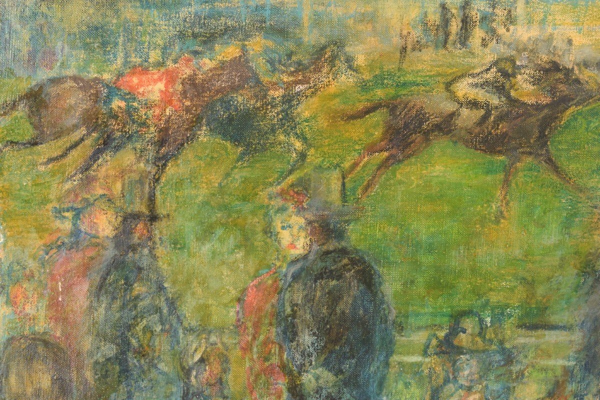 Impressionist Painting - 'a Day At The Races'-photo-3