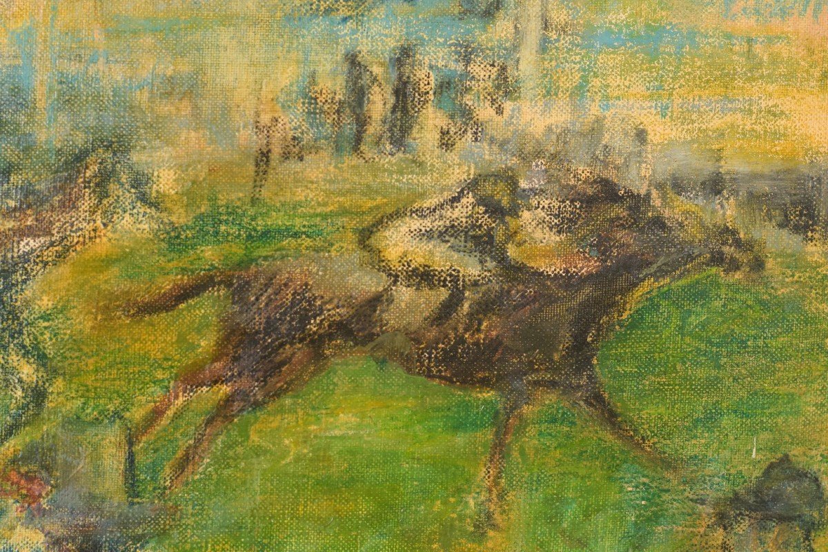 Impressionist Painting - 'a Day At The Races'-photo-4