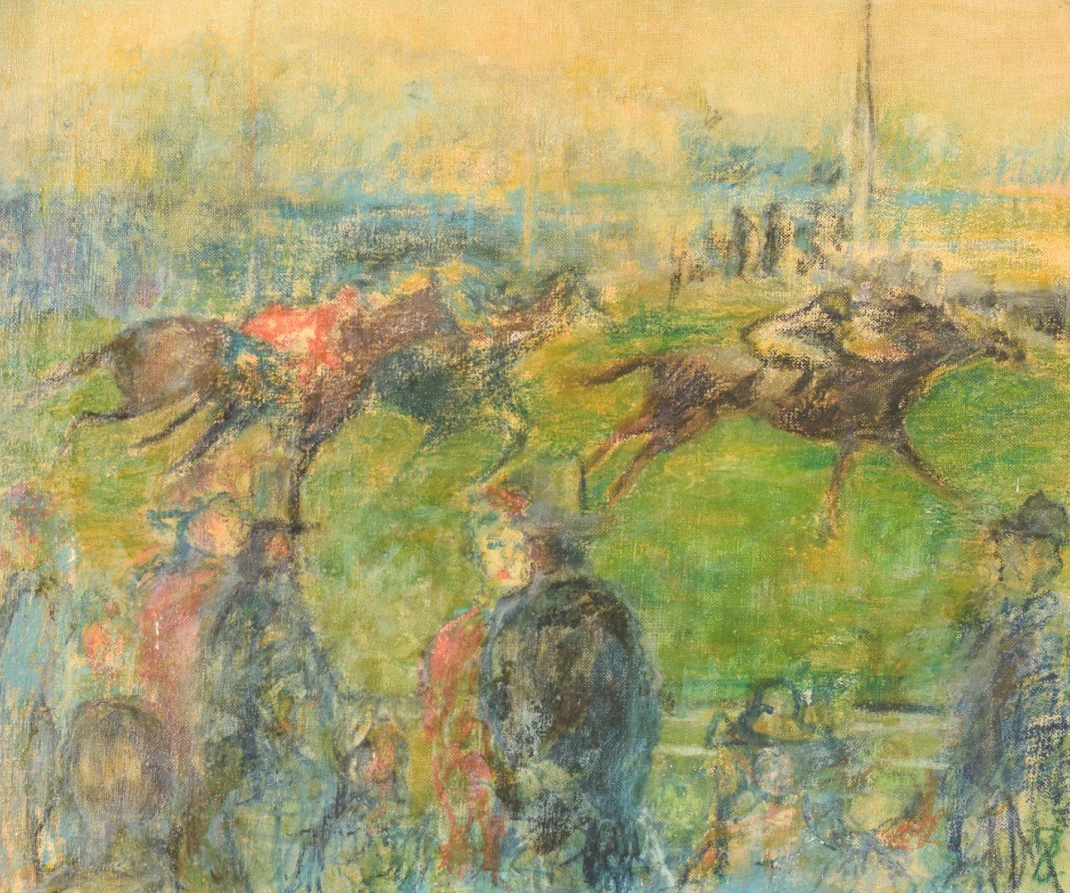 Impressionist Painting - 'a Day At The Races'