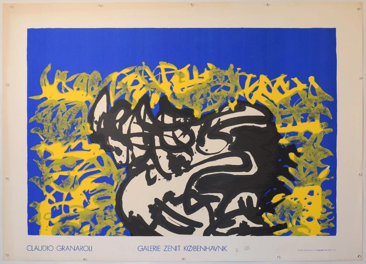 14 Grandes Affiches Originales d'Exposition d'Artistes En Lithographie-photo-1