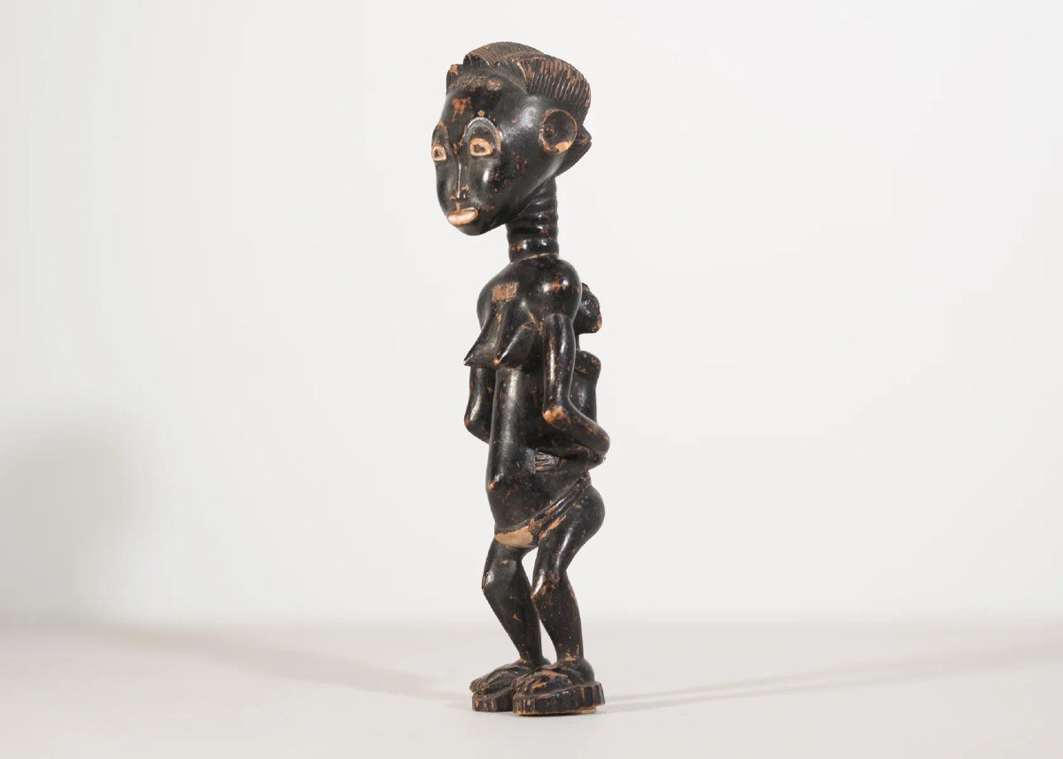 Figurine Traditionnelle Africaine En Bois Sculpté – Art Tribal (début Du 20e Siècle)-photo-2