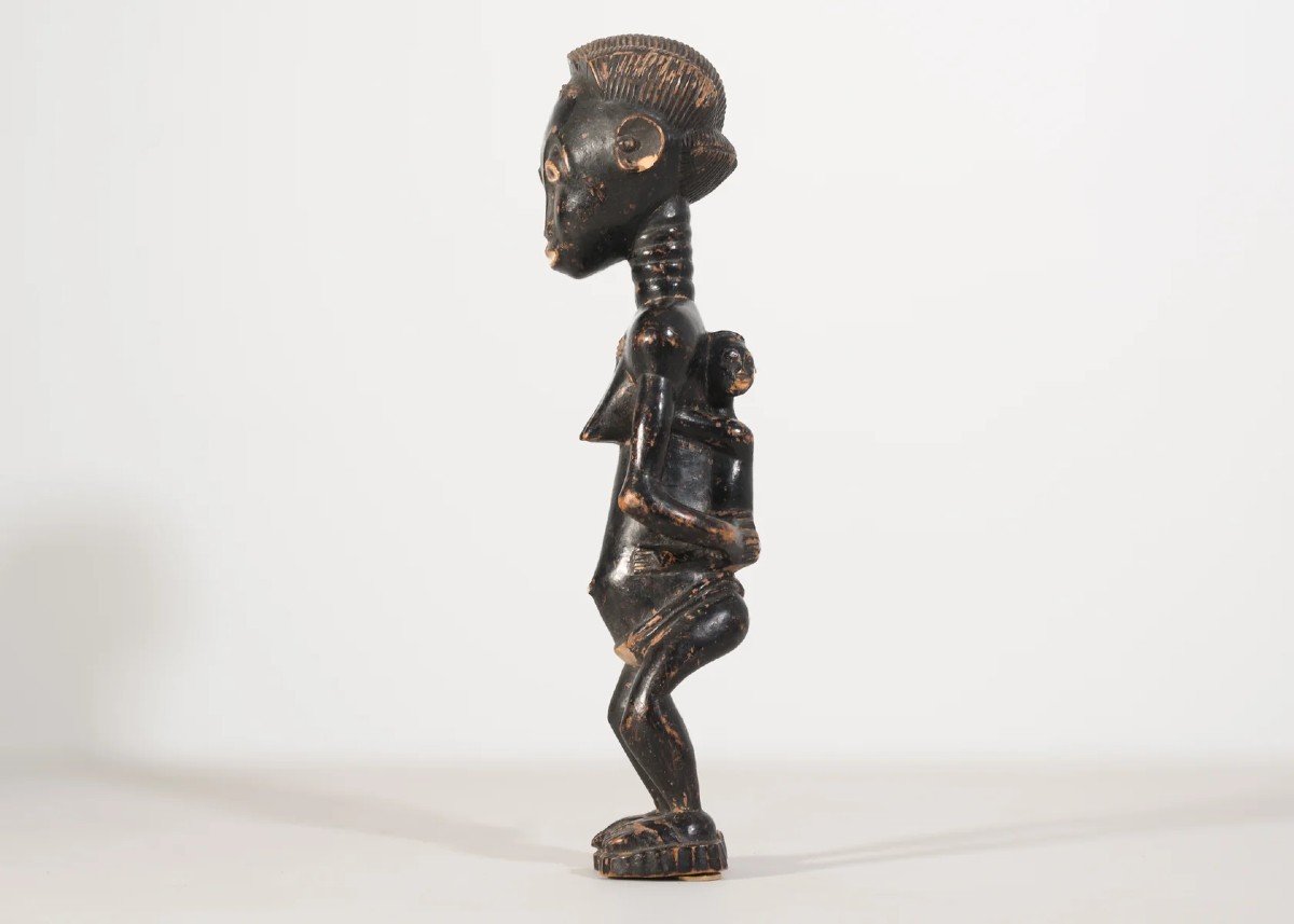 Figurine Traditionnelle Africaine En Bois Sculpté – Art Tribal (début Du 20e Siècle)-photo-3