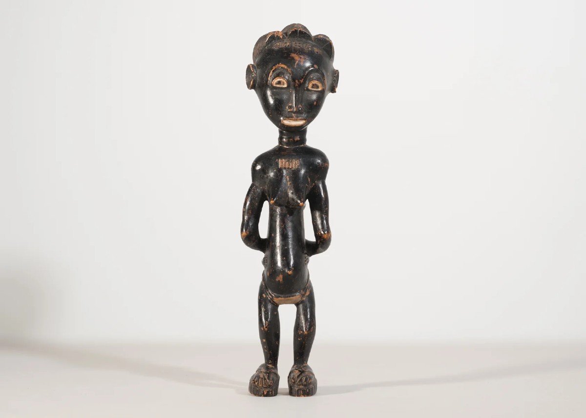 Figurine Traditionnelle Africaine En Bois Sculpté – Art Tribal (début Du 20e Siècle)