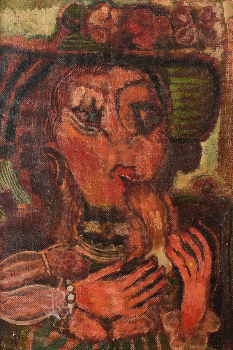 Couple Having Lunch - Oil On Canvas-photo-2